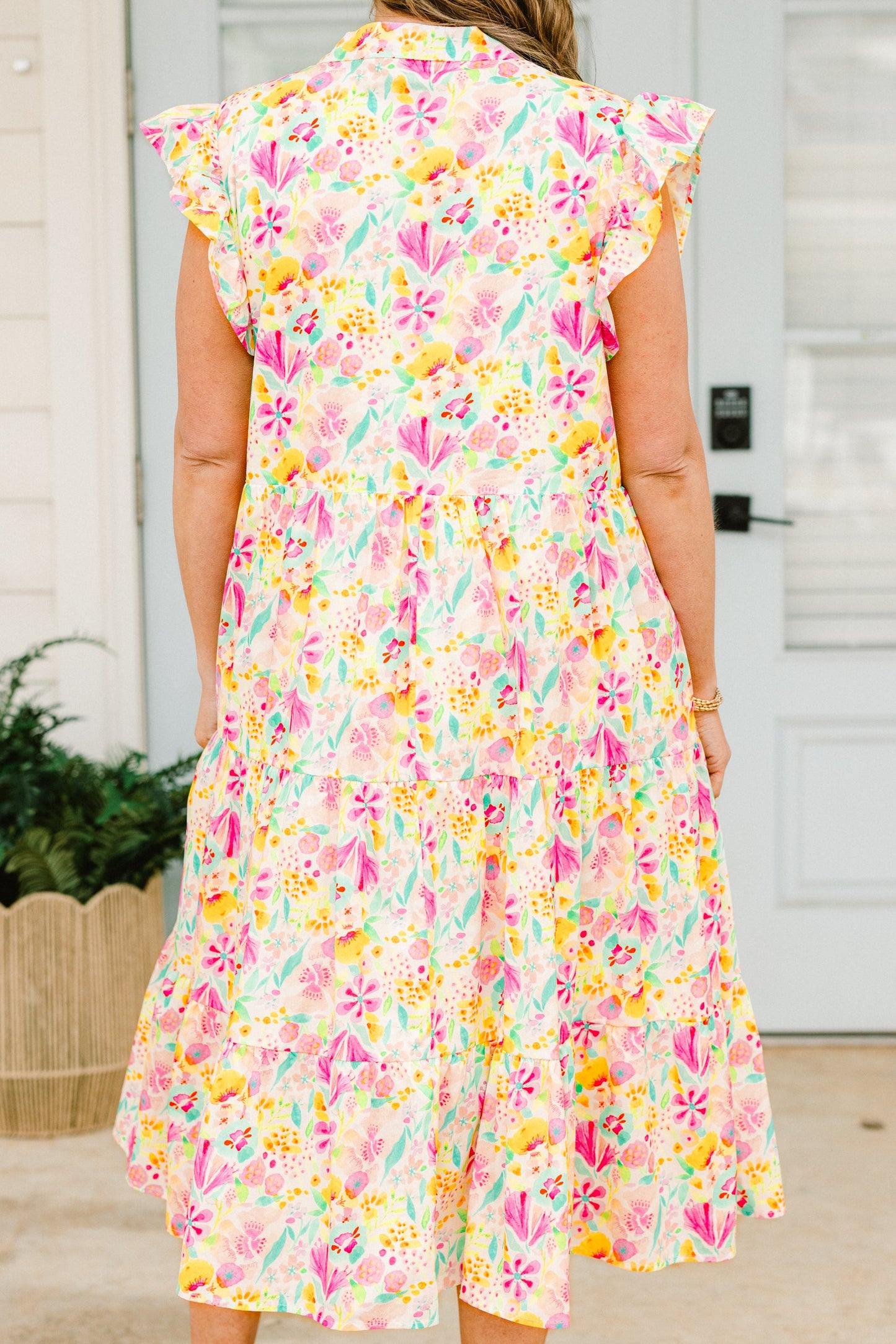 Simplemente El Vestido Midi Vibe, Rosa