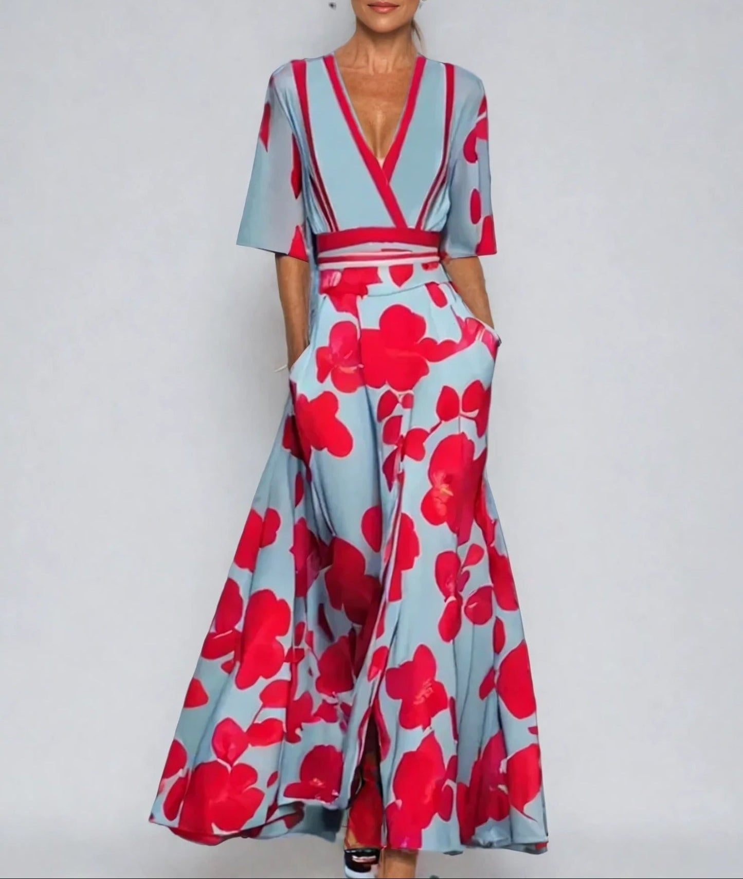 Sanne™ - Vestido cómodo con mangas tres cuartos