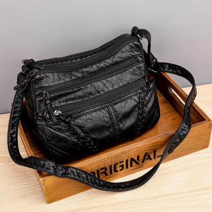 Océane | Bolsa de Bandolera Trenzada Multi-Zips