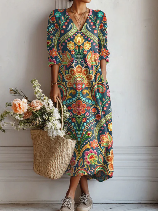 Isolde | Vestido Impreso Bohemio