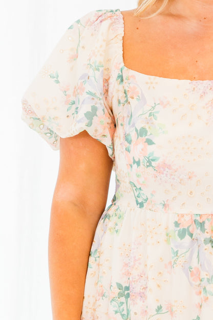 Vestido Still On For Brunch, Crema Multi