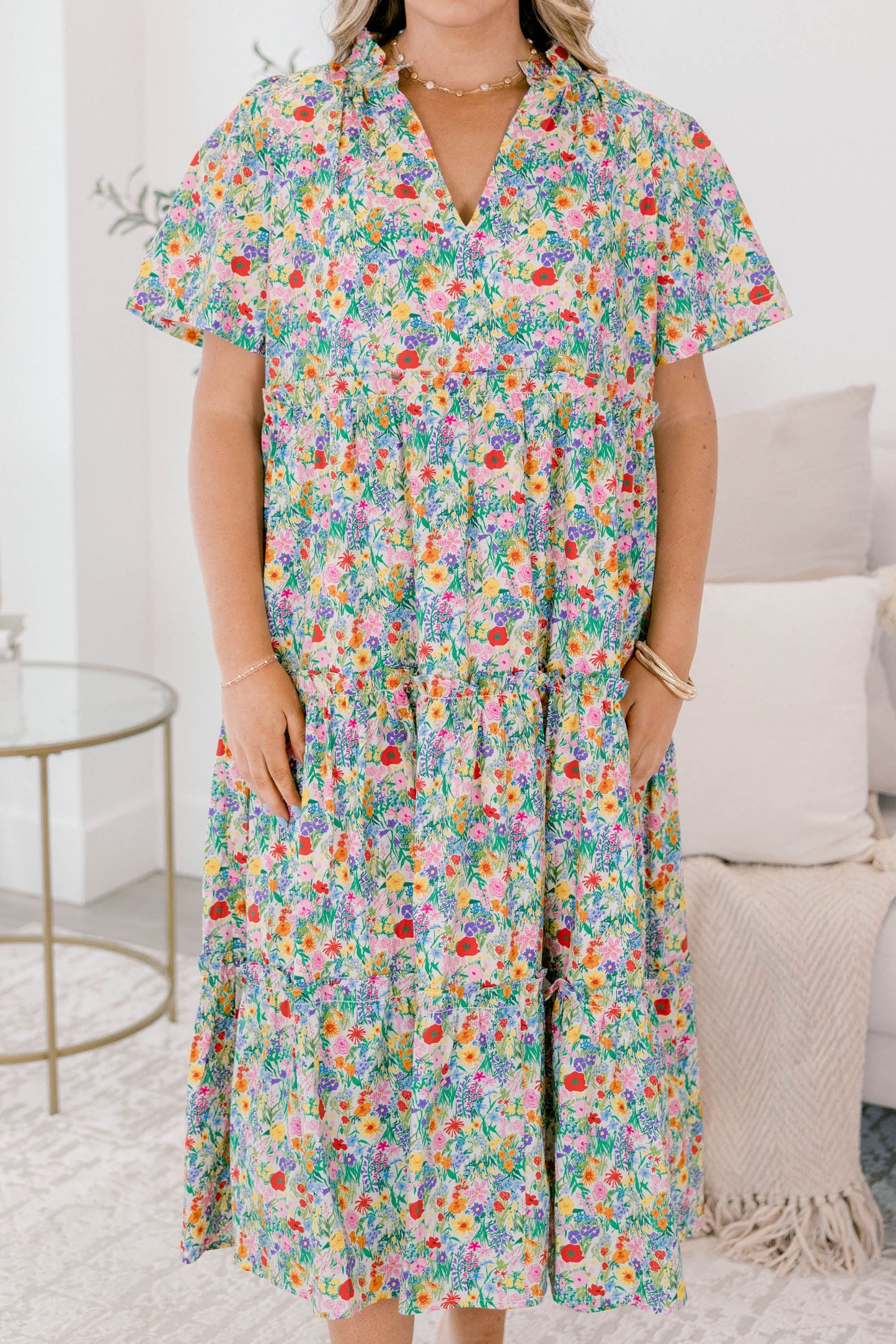 Vestido Straight Shot, Floral Rosa