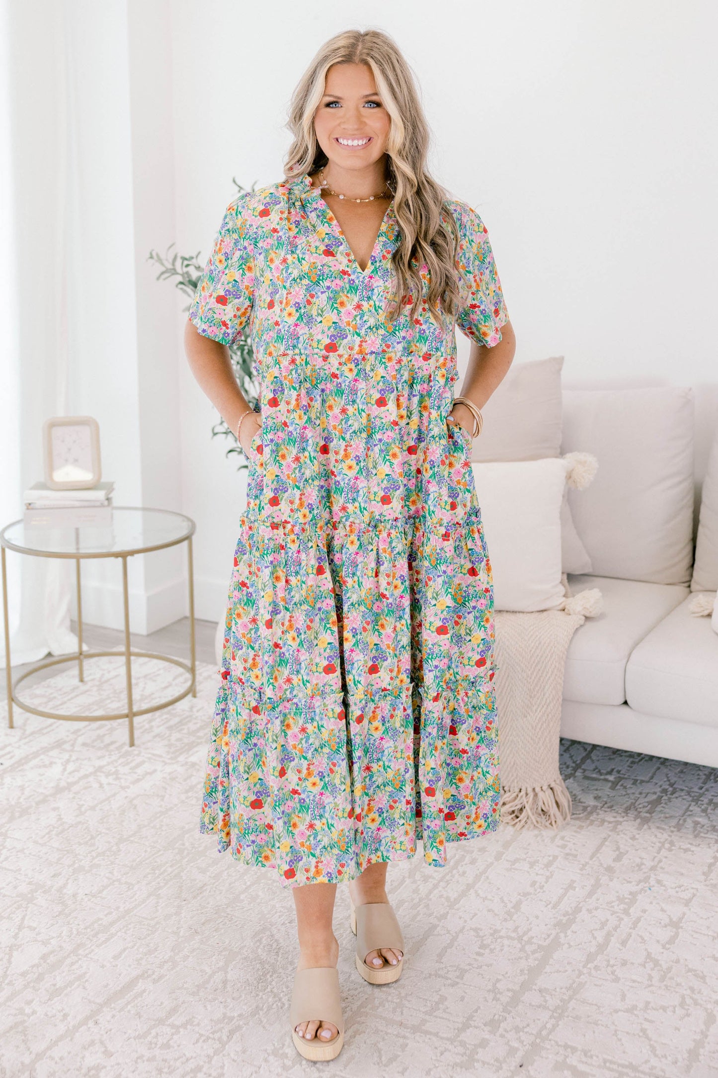 Vestido Straight Shot, Floral Rosa