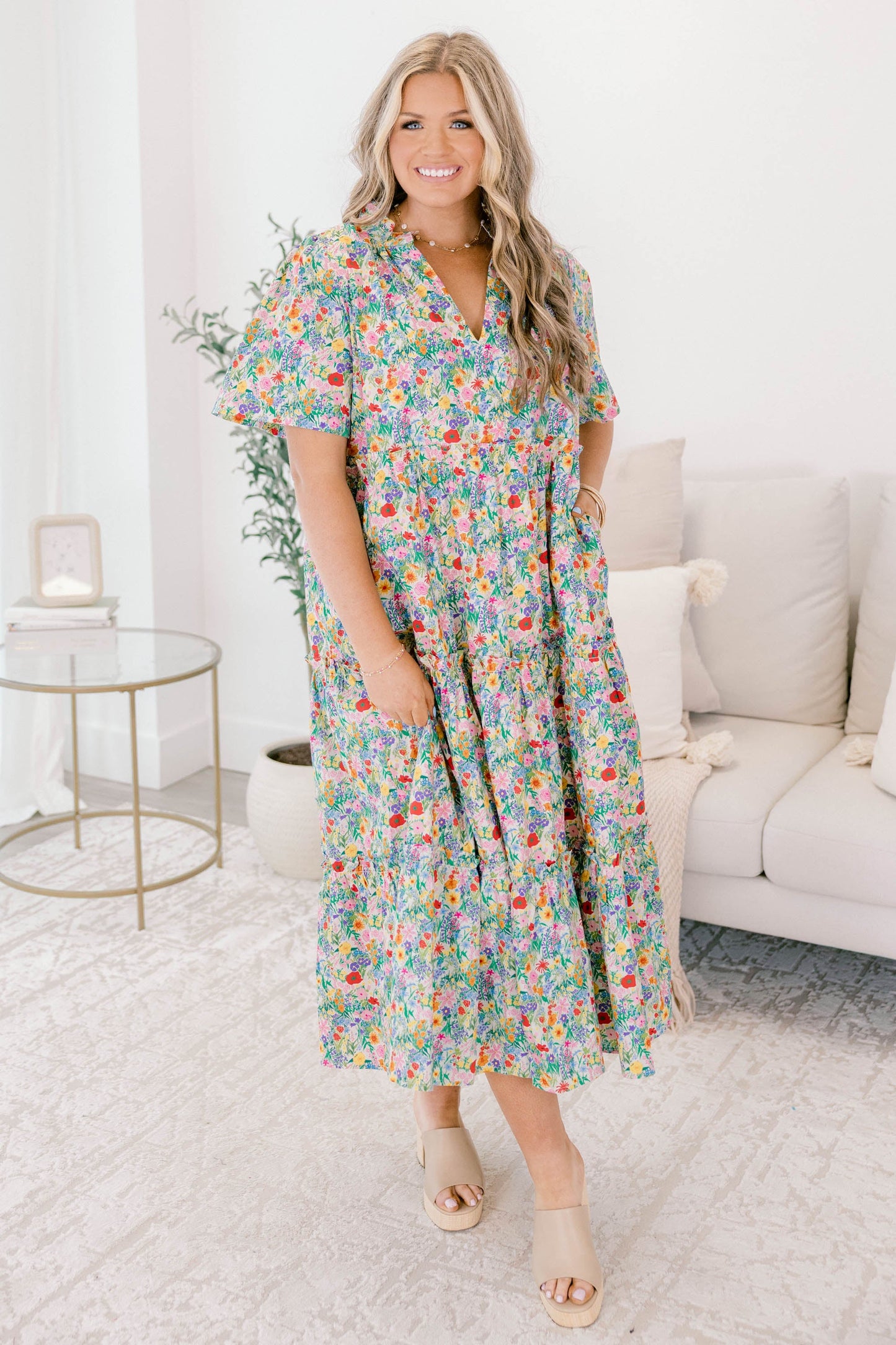 Vestido Straight Shot, Floral Rosa
