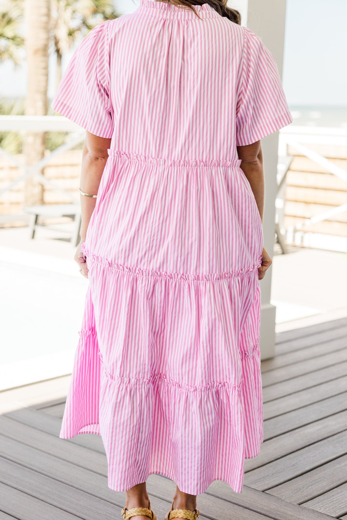 Vestido Straight Shot, Rayas Rosas