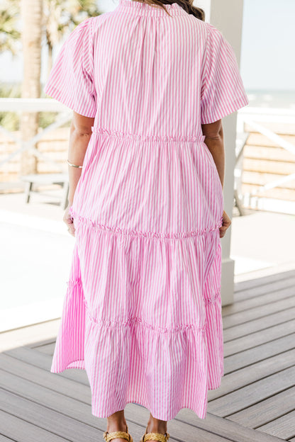 Vestido Straight Shot, Rayas Rosas