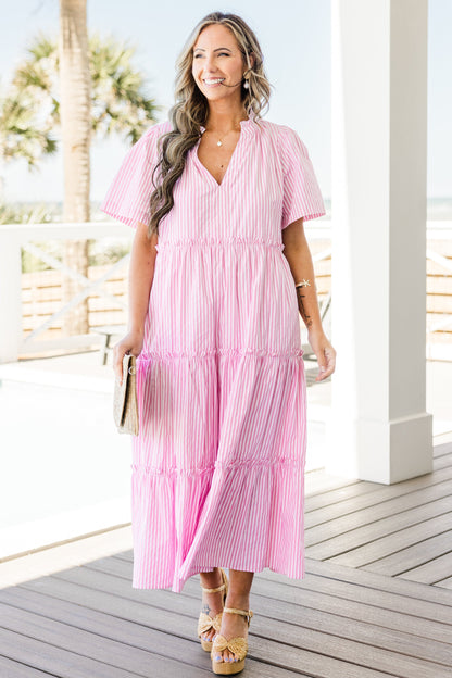 Vestido Straight Shot, Rayas Rosas