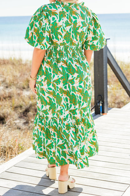 Vestido Maxi Paseo Soleado, Verde
