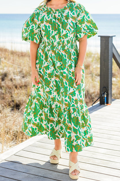 Vestido Maxi Paseo Soleado, Verde