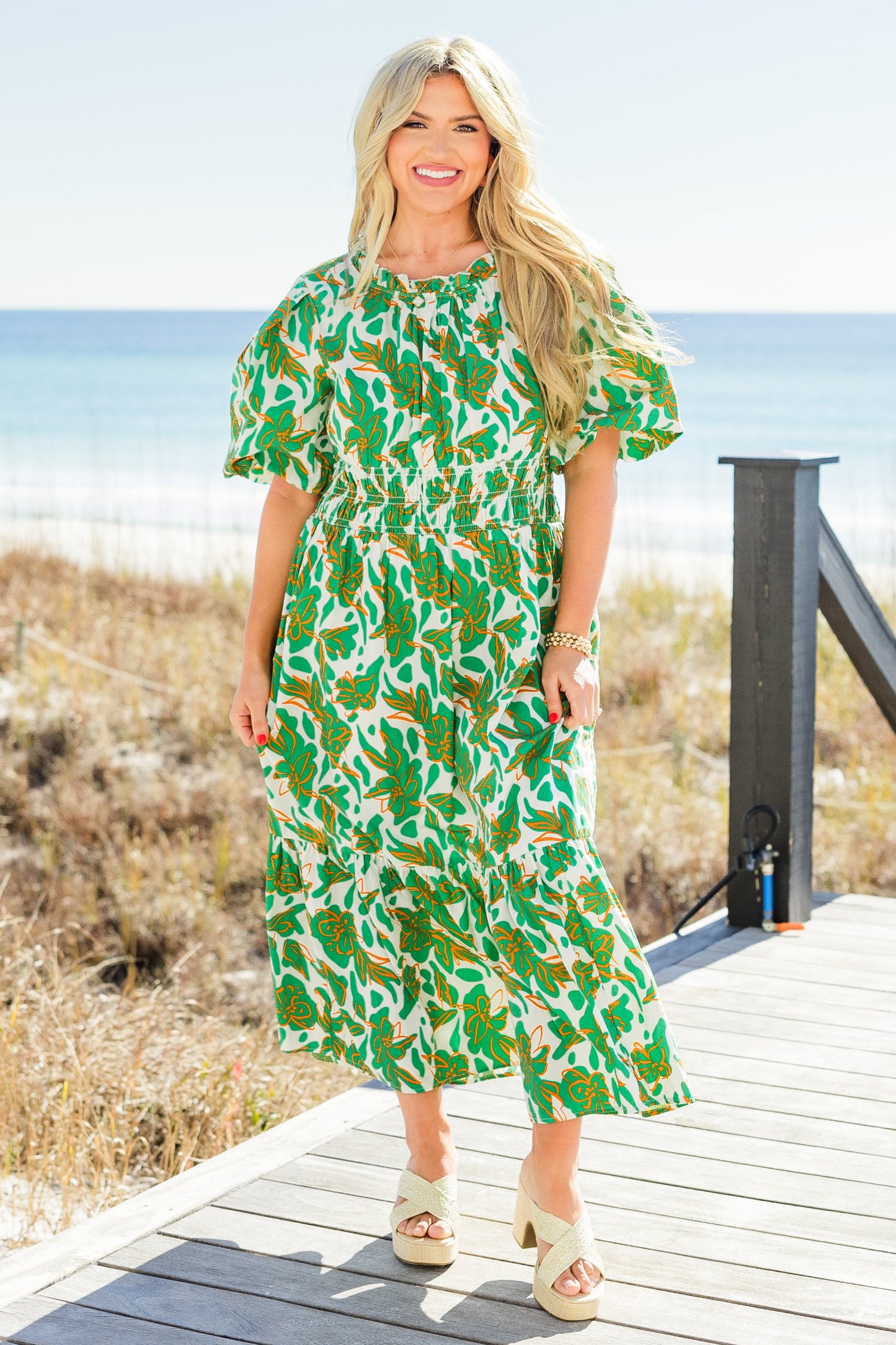 Vestido Maxi Paseo Soleado, Verde