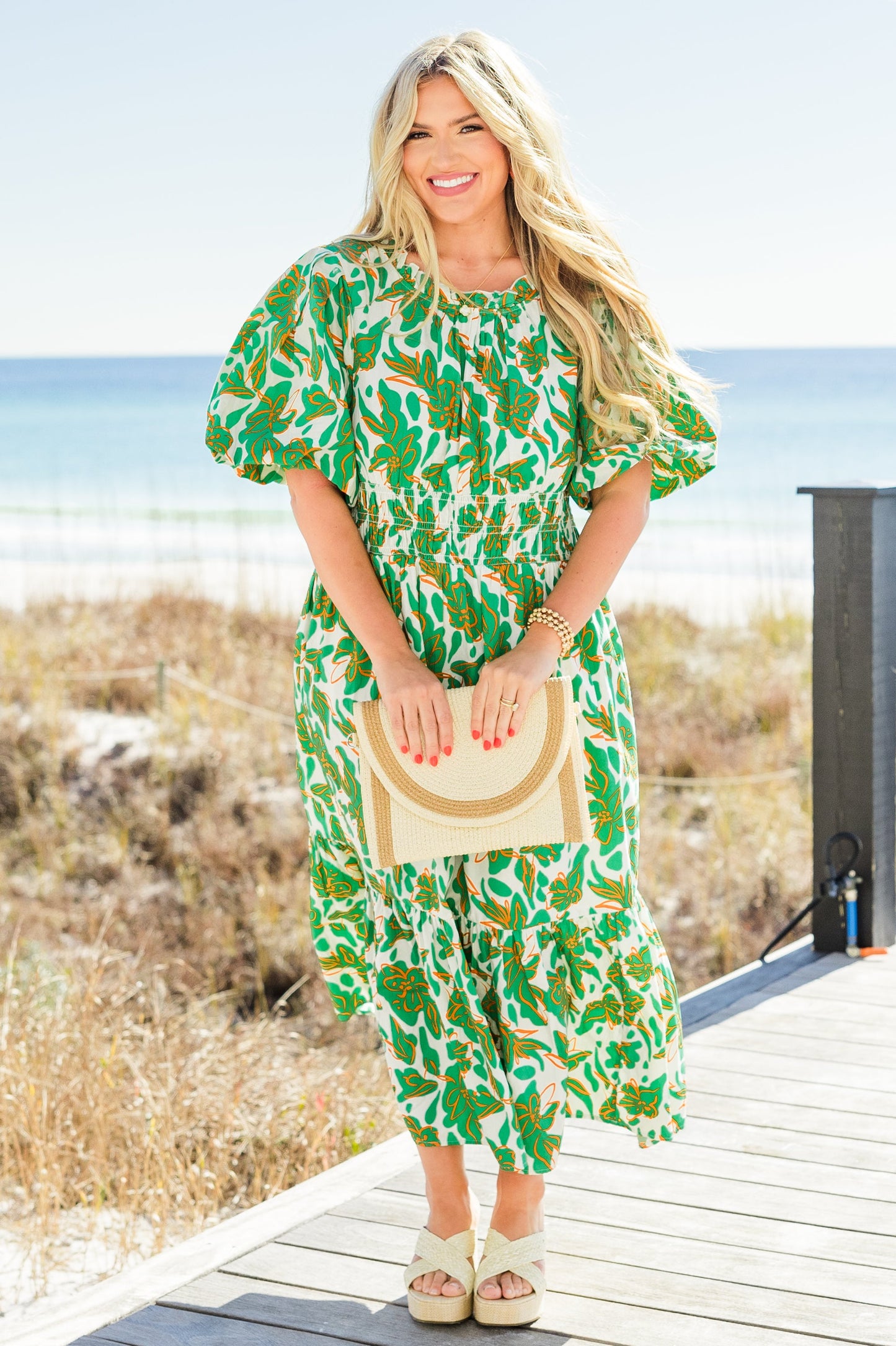 Vestido Maxi Paseo Soleado, Verde