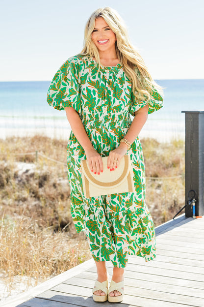 Vestido Maxi Paseo Soleado, Verde