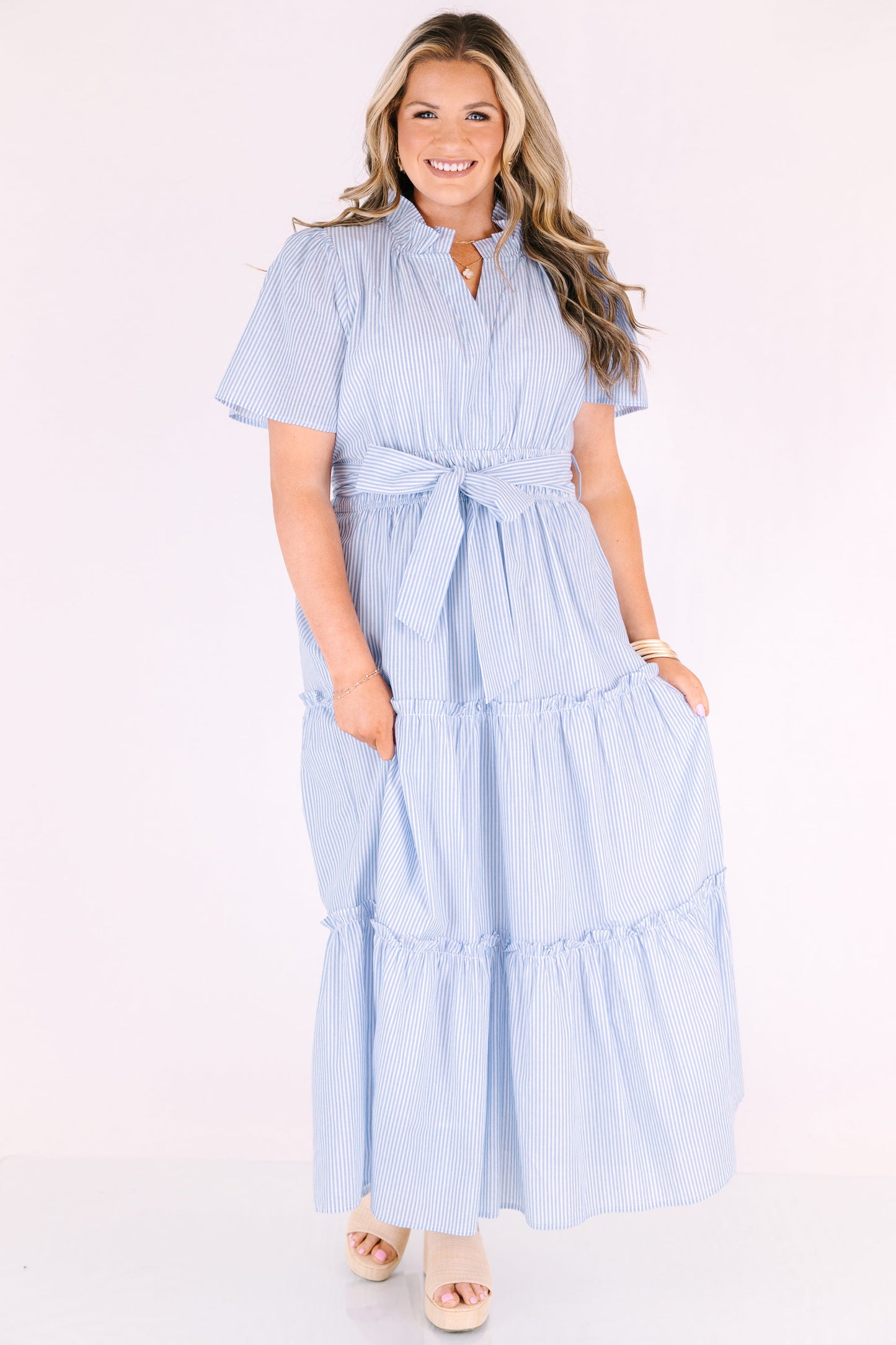 Vestido Pensamientos Dulces, Rayas Azules