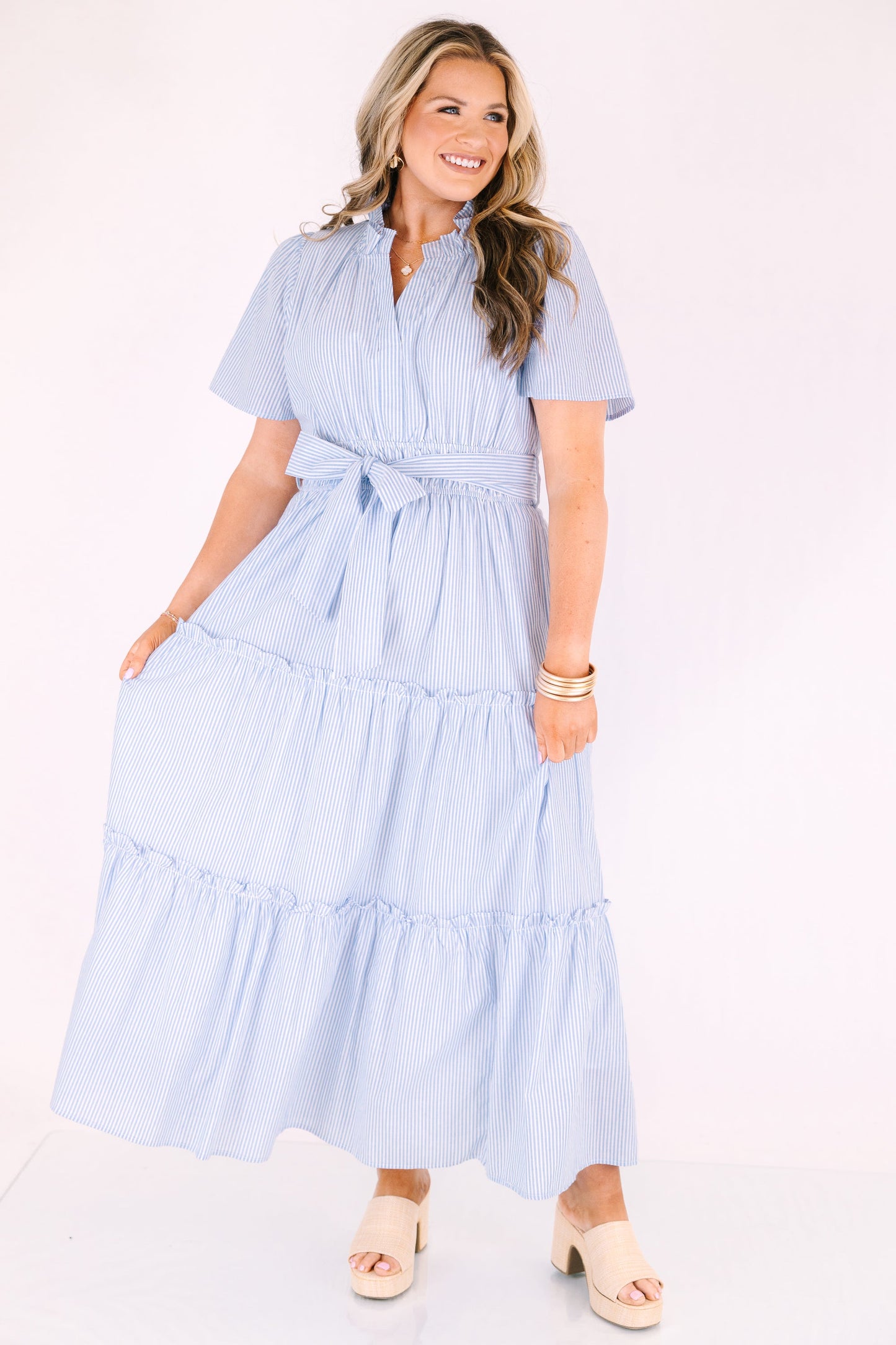 Vestido Pensamientos Dulces, Rayas Azules