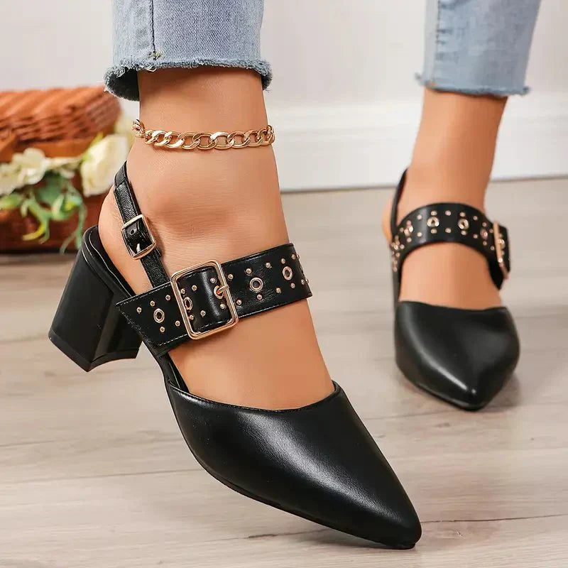 Virginia | Sandały na obcasie typu "Cuban" Tyrax