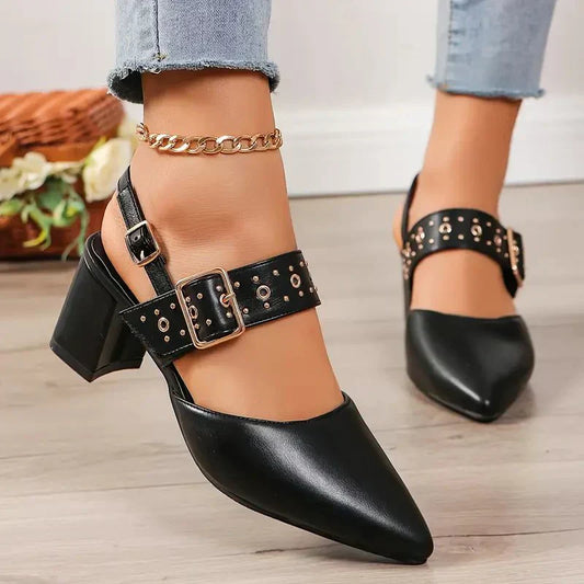 Virginia | Sandały na obcasie typu "Cuban" Tyrax