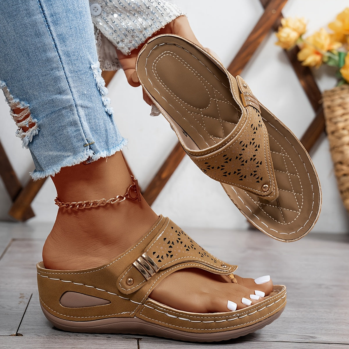 Léonie | Sandalias de Tacón Abertas Chic