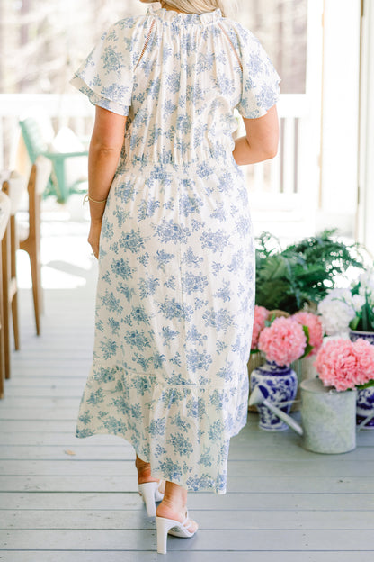 El Vestido Midi Melodía del Jardín, Blanco