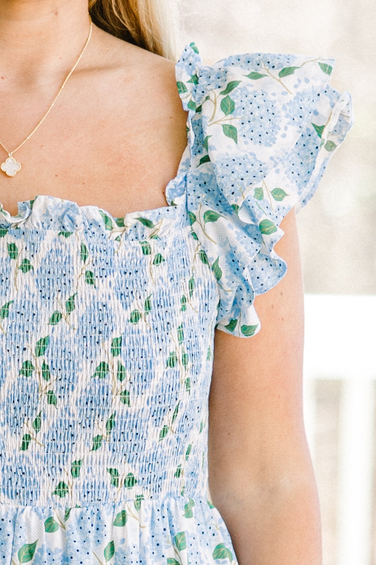 El vestido maxi "La Canción de la Flor Silvestre", Azul