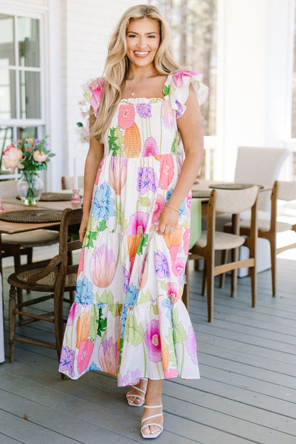 El Vestido Maxi Canción de las Flores Silvestres, Verde