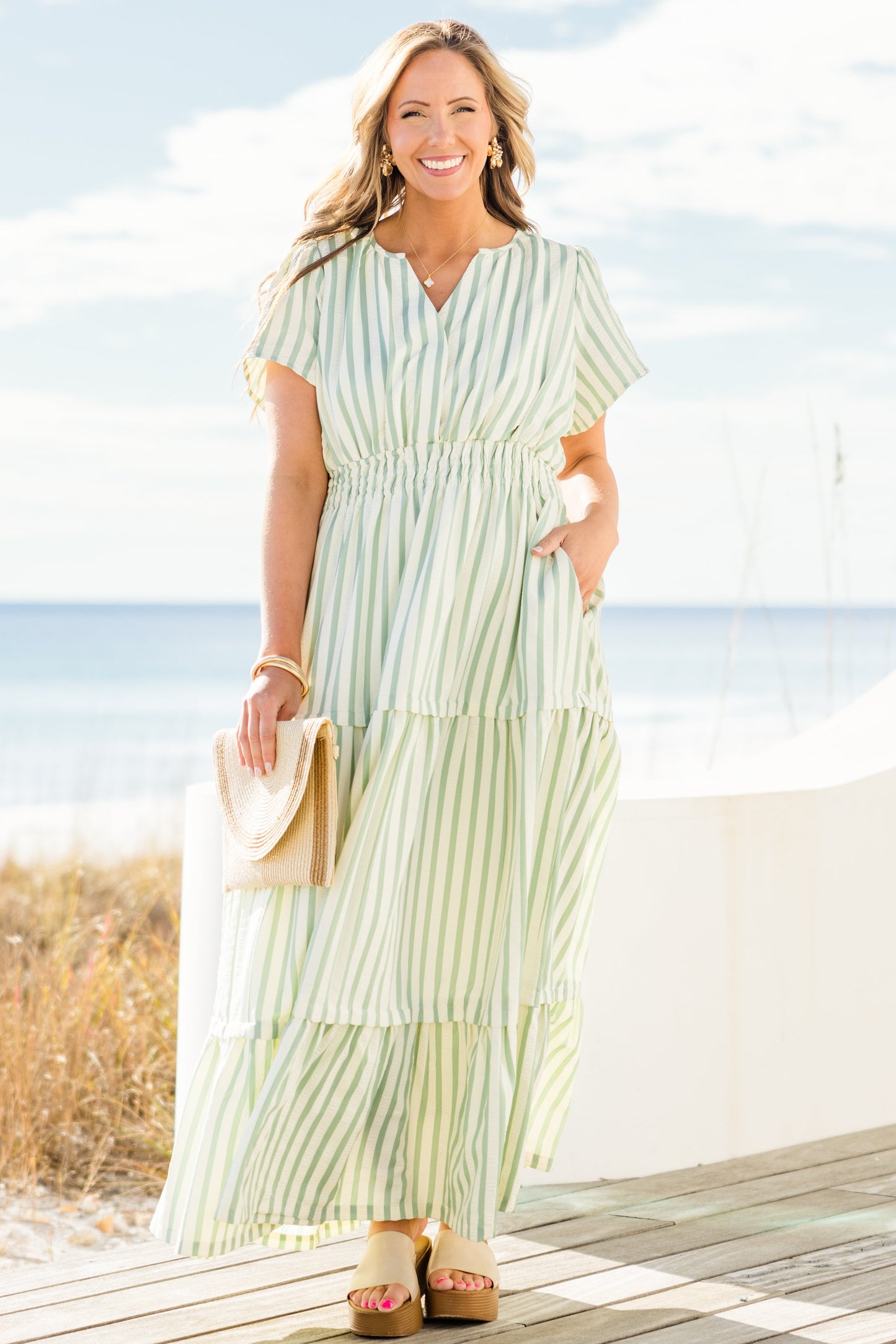 Vestido Maxi This & That, Verde