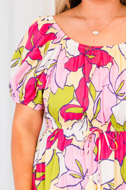 Descubre El Misterio Vestido Midi, Fucsia