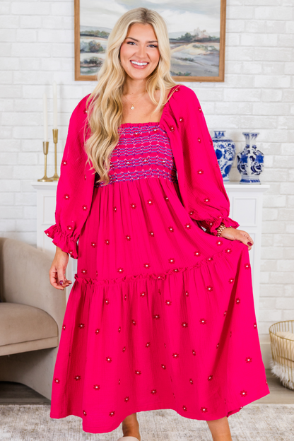 Vestido Maravilla de Flores Silvestres, Rosa