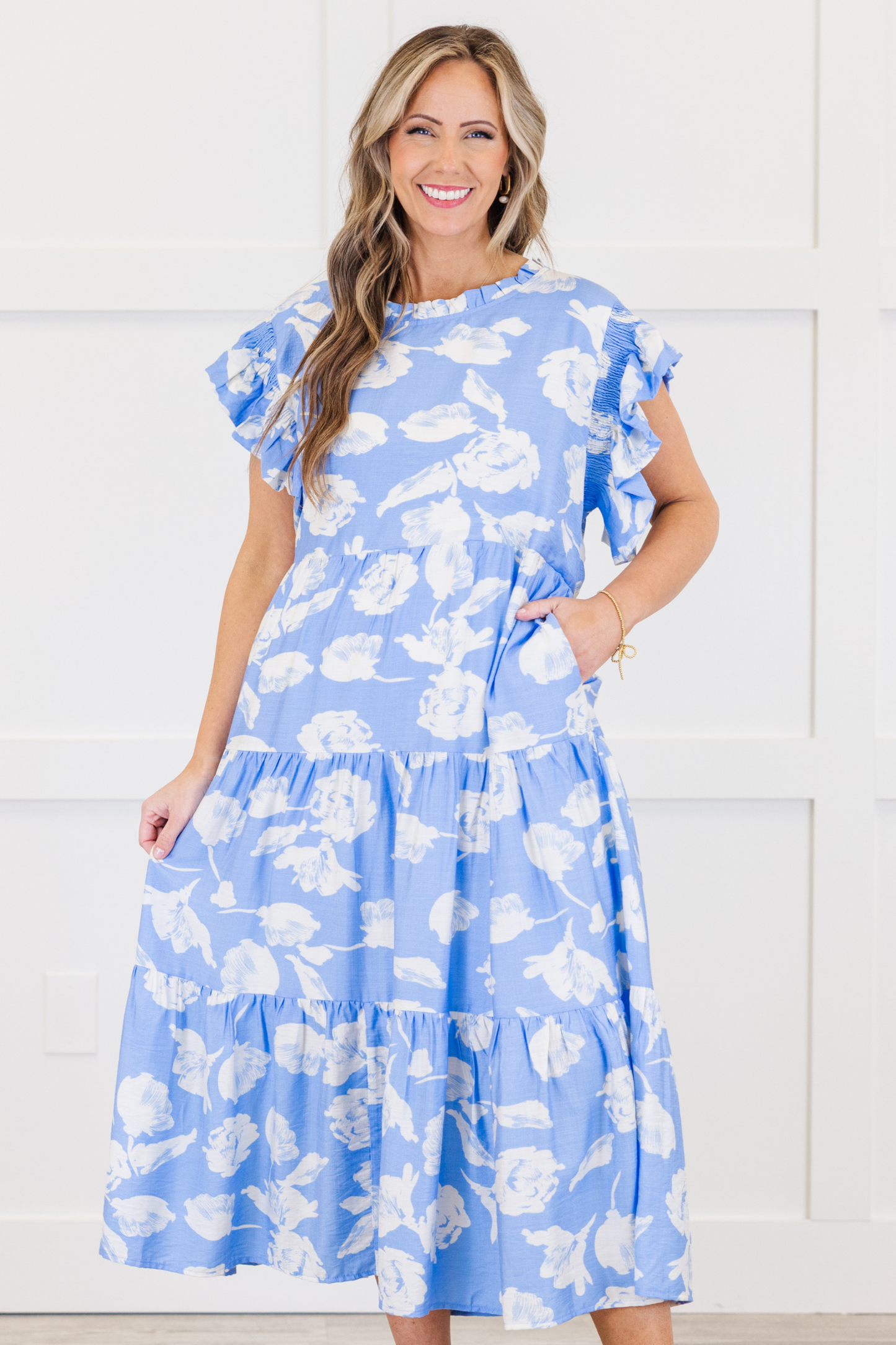 Vestido Direcciones Drifting, Azul