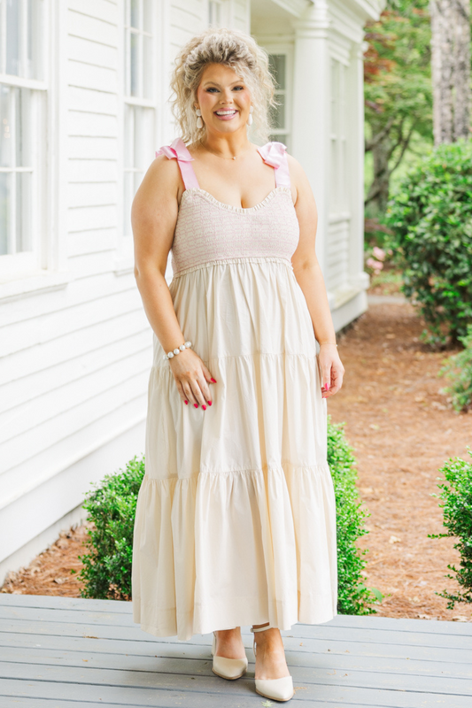 Vestido Jardín de Medianoche, Crema