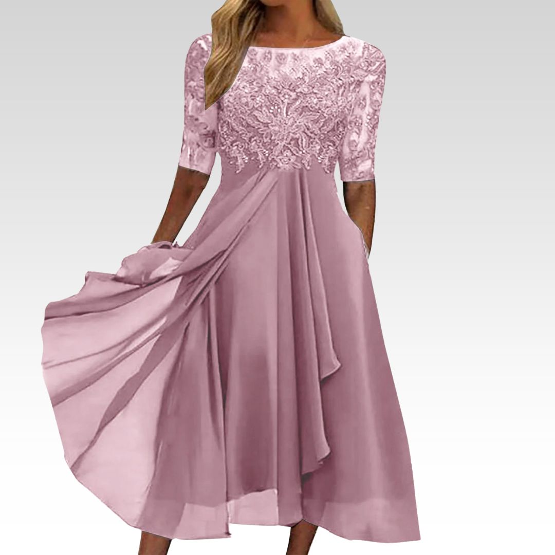 Puck™ - Elegante vestido midi de encaje