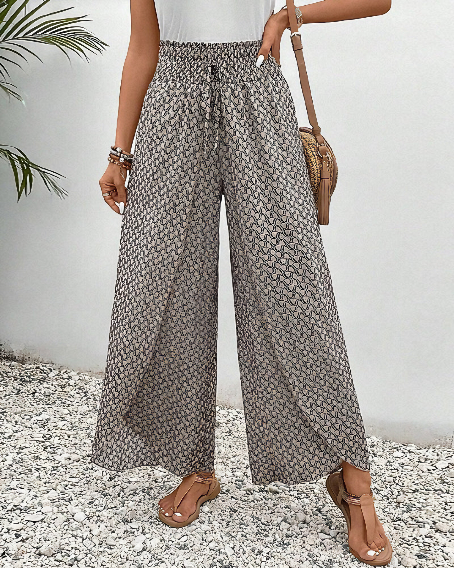 Gabrielle | Pantalón Palazzo Impreso Elegante