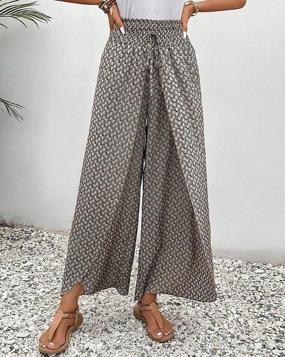 Gabrielle | Pantalón Palazzo Impreso Elegante