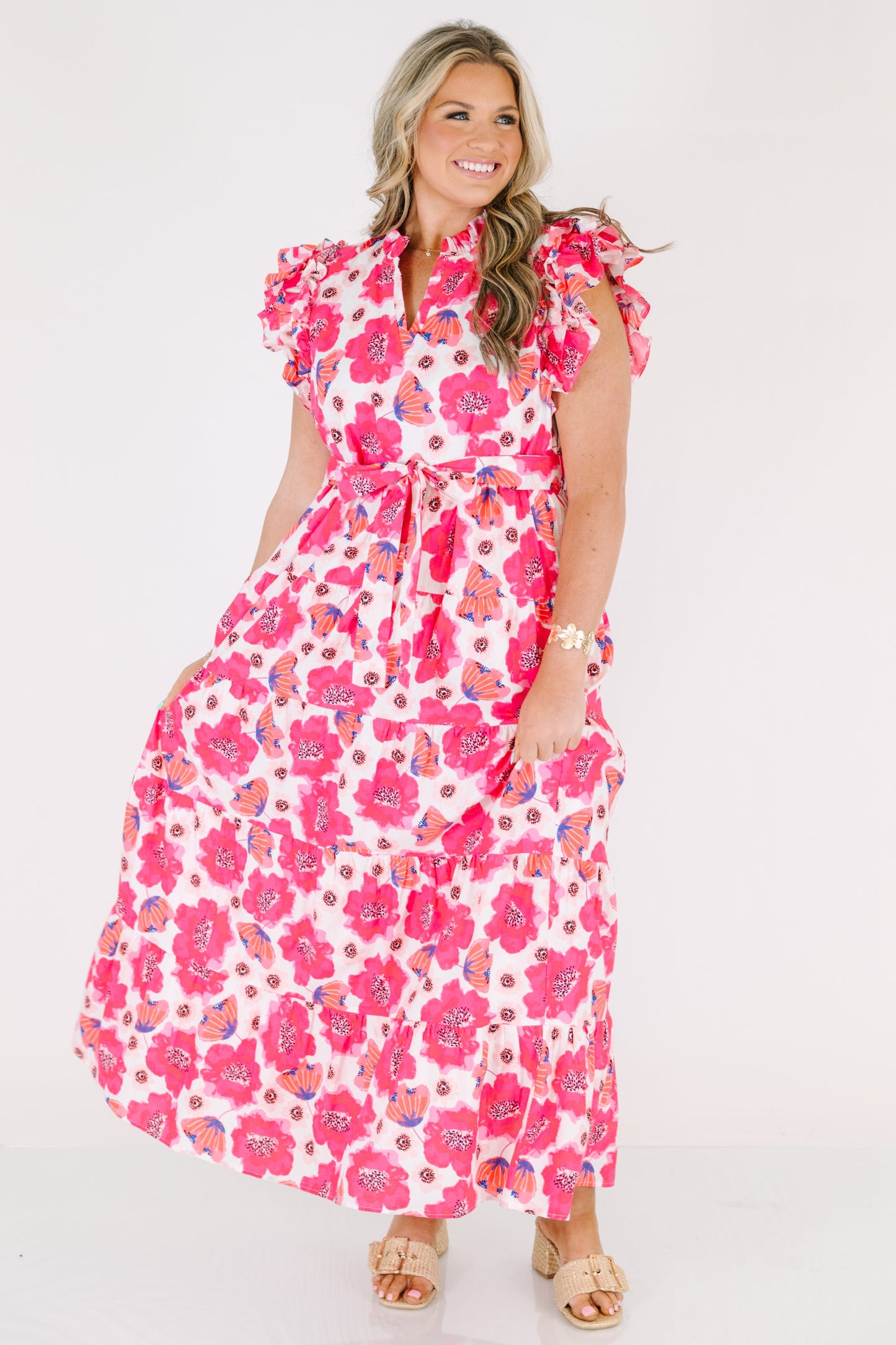 Vestido Jardín Veneciano, Fucsia