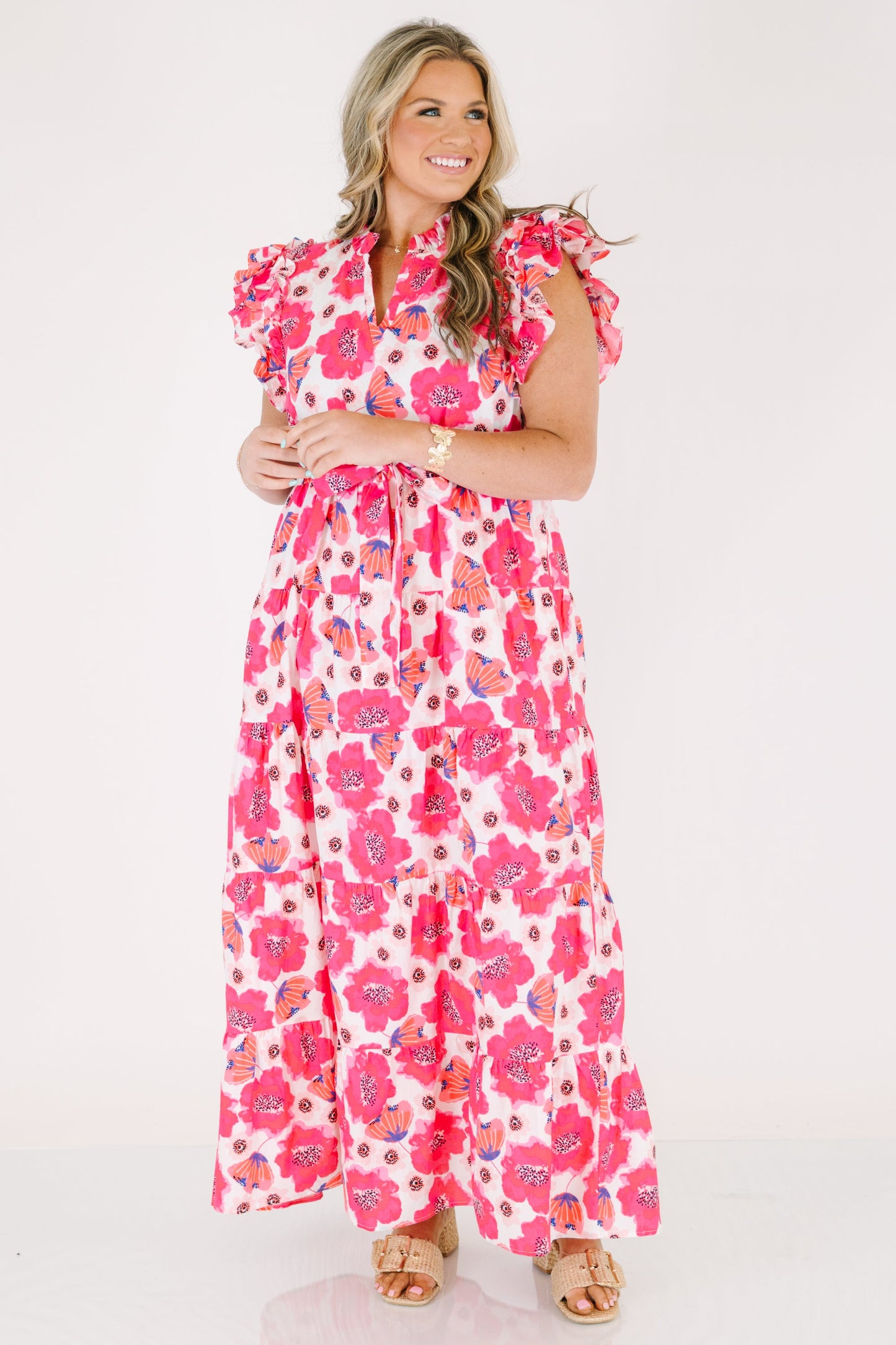 Vestido Jardín Veneciano, Fucsia