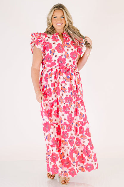 Vestido Jardín Veneciano, Fucsia