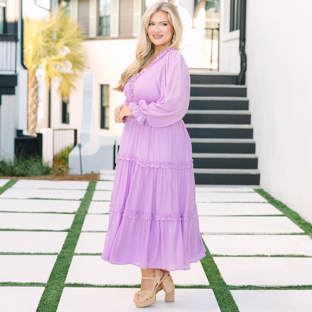 Vestido Vivid Palms, Lavanda