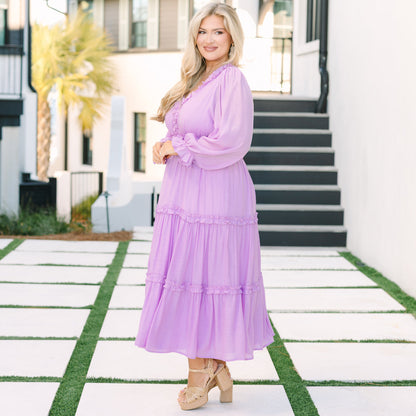 Vestido Vivid Palms, Lavanda