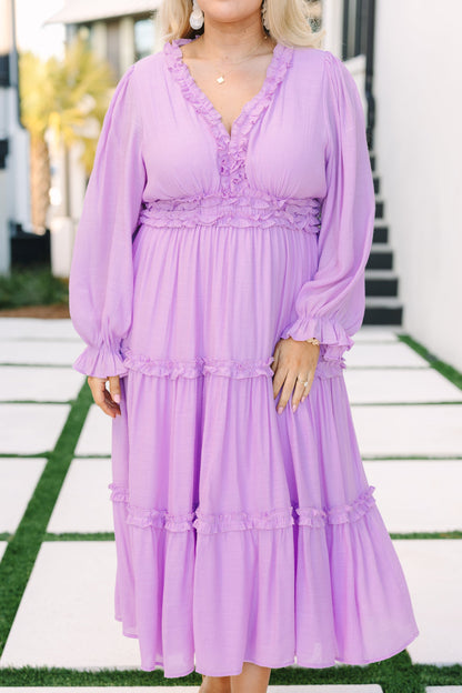 Vestido Vivid Palms, Lavanda
