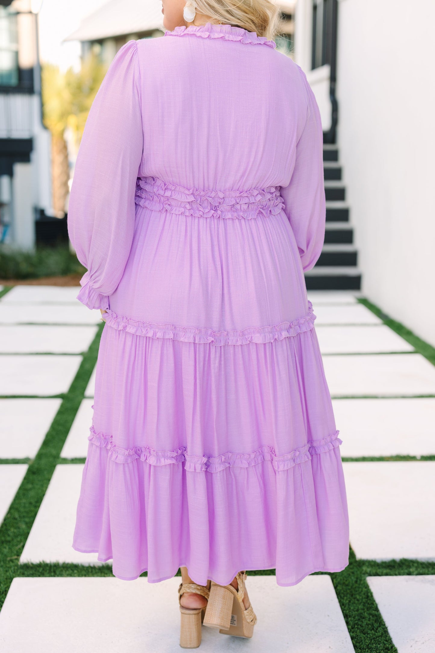 Vestido Vivid Palms, Lavanda