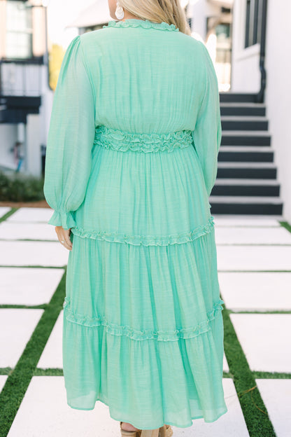 Vestido Vivid Palms, Turquesa