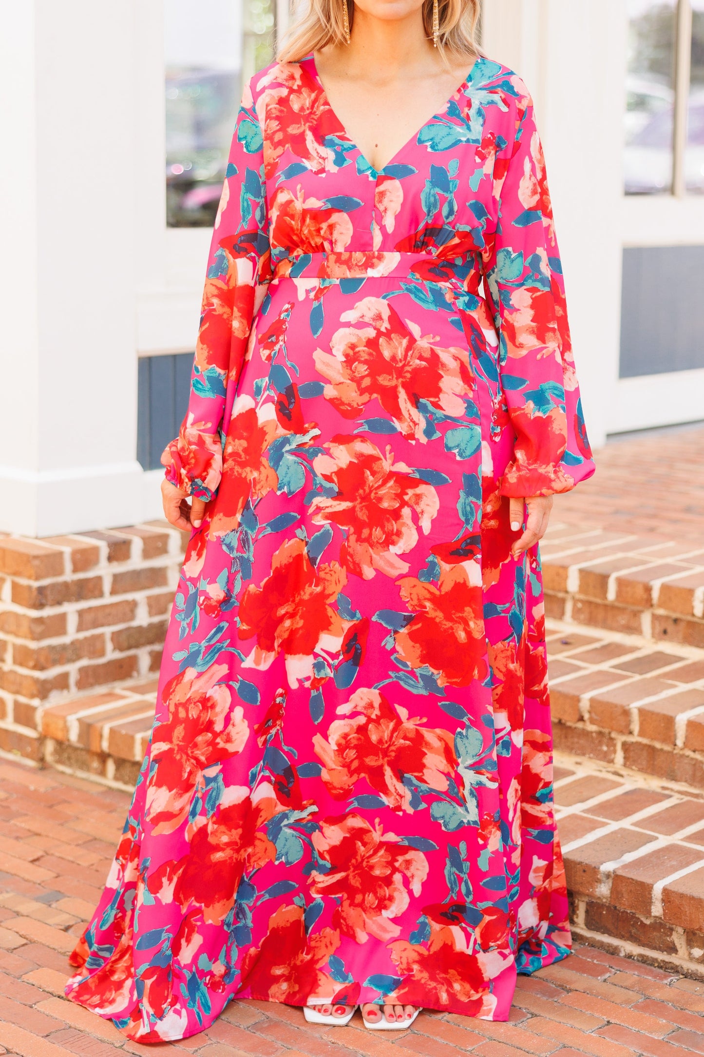 Vestido Maxi Way Too Complicated, Fucsia Multicolor
