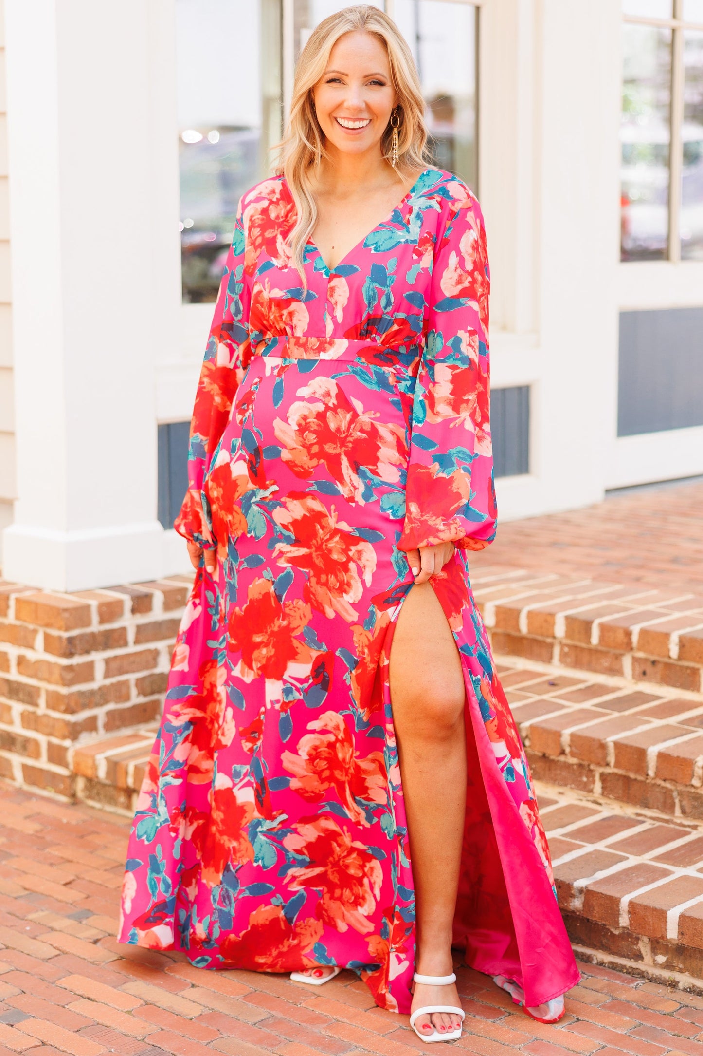 Vestido Maxi Way Too Complicated, Fucsia Multicolor