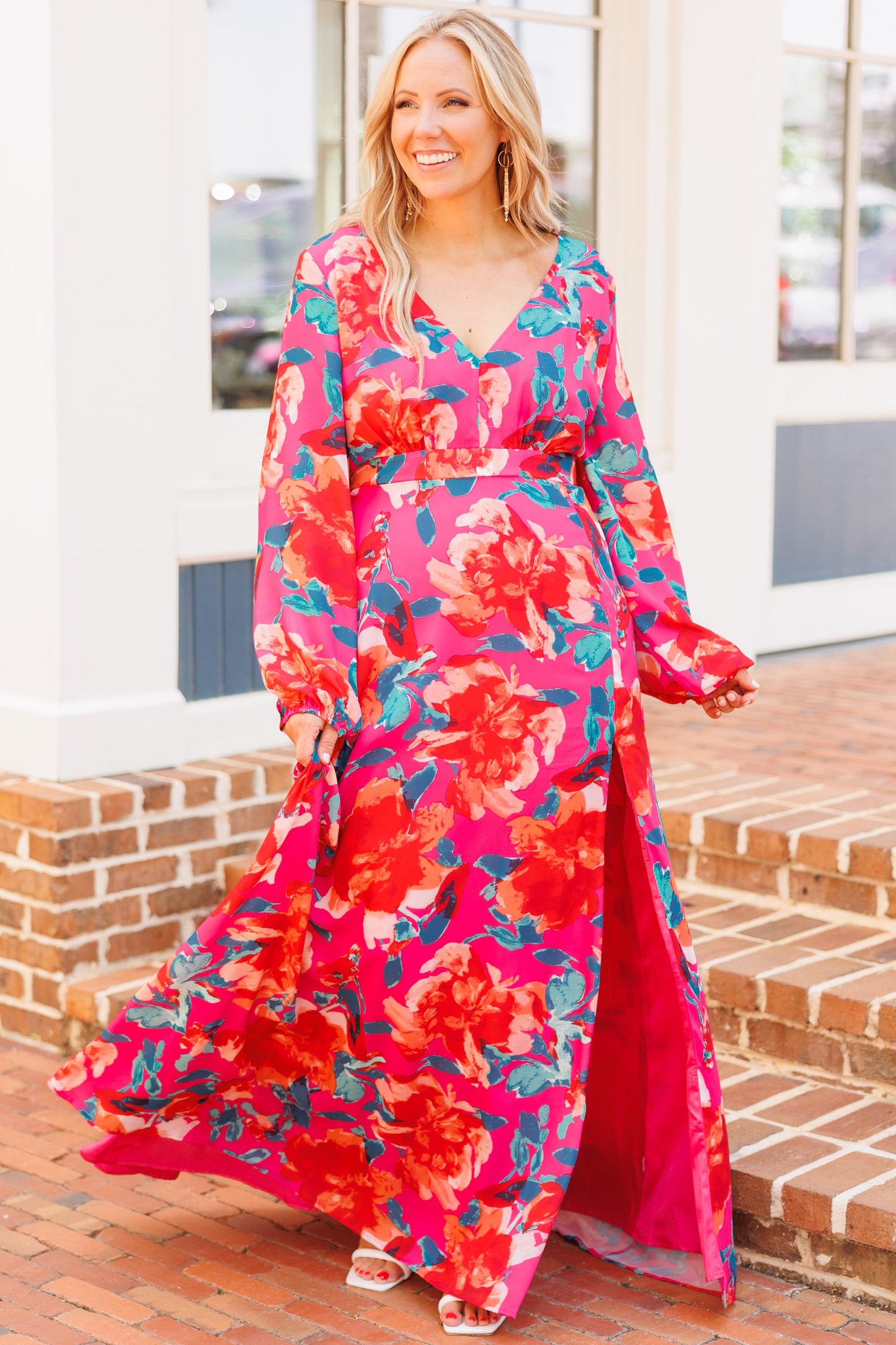 Vestido Maxi Way Too Complicated, Fucsia Multicolor