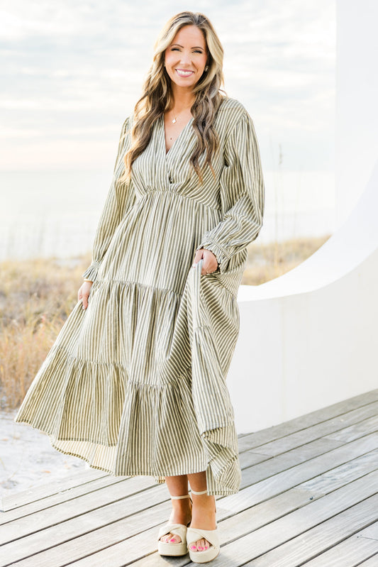Vestido Midi Soñado de Fin de Semana, Gris