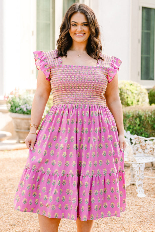 Vestido para Quedarse en Casa de Fin de Semana, Rosa