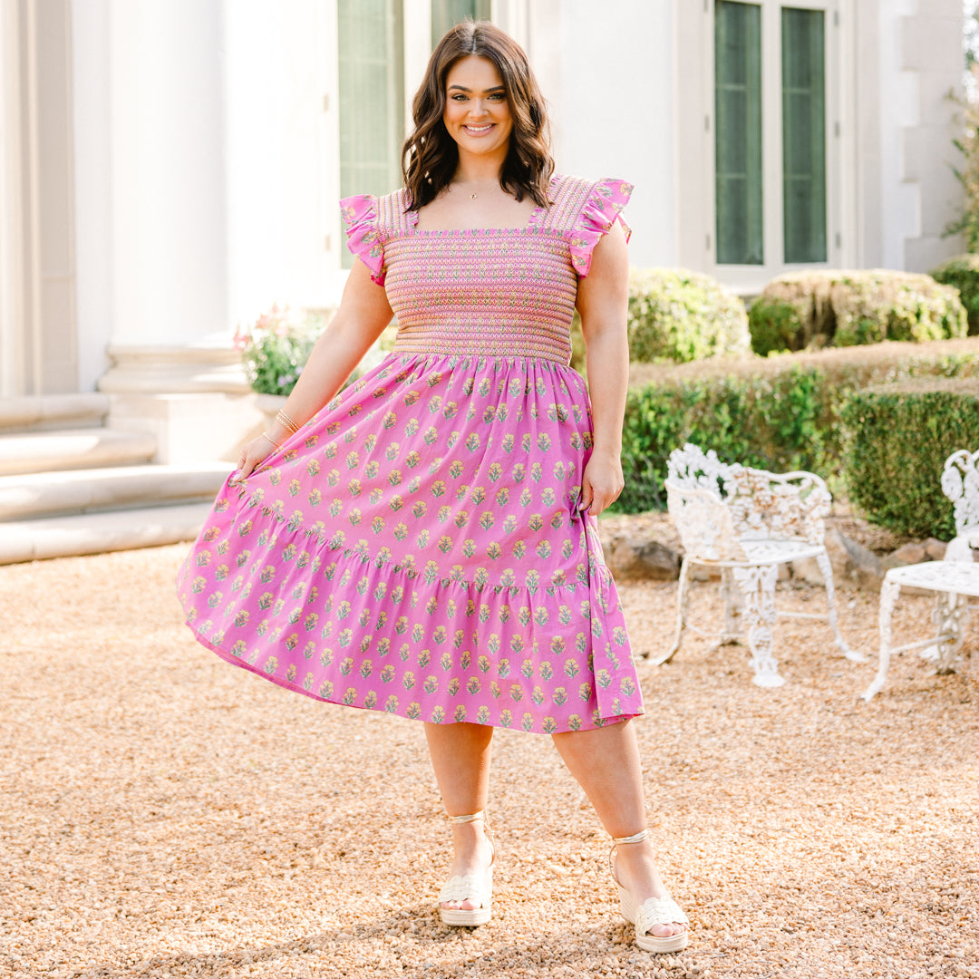Vestido para Quedarse en Casa de Fin de Semana, Rosa