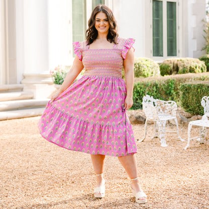 Vestido para Quedarse en Casa de Fin de Semana, Rosa