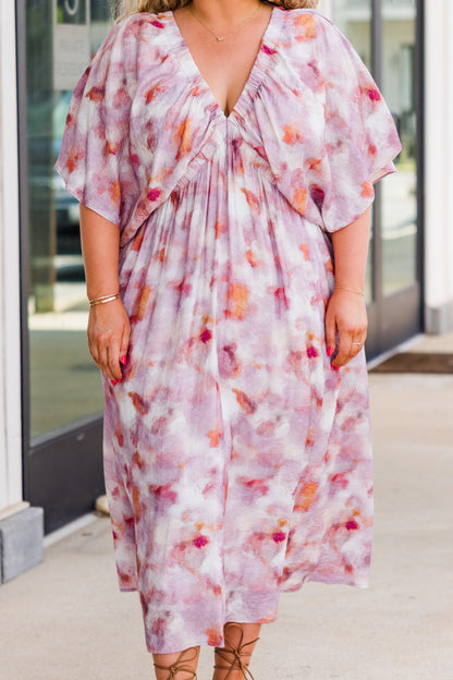 Vestido de Sueños Diurnos en Espiral, Rosa