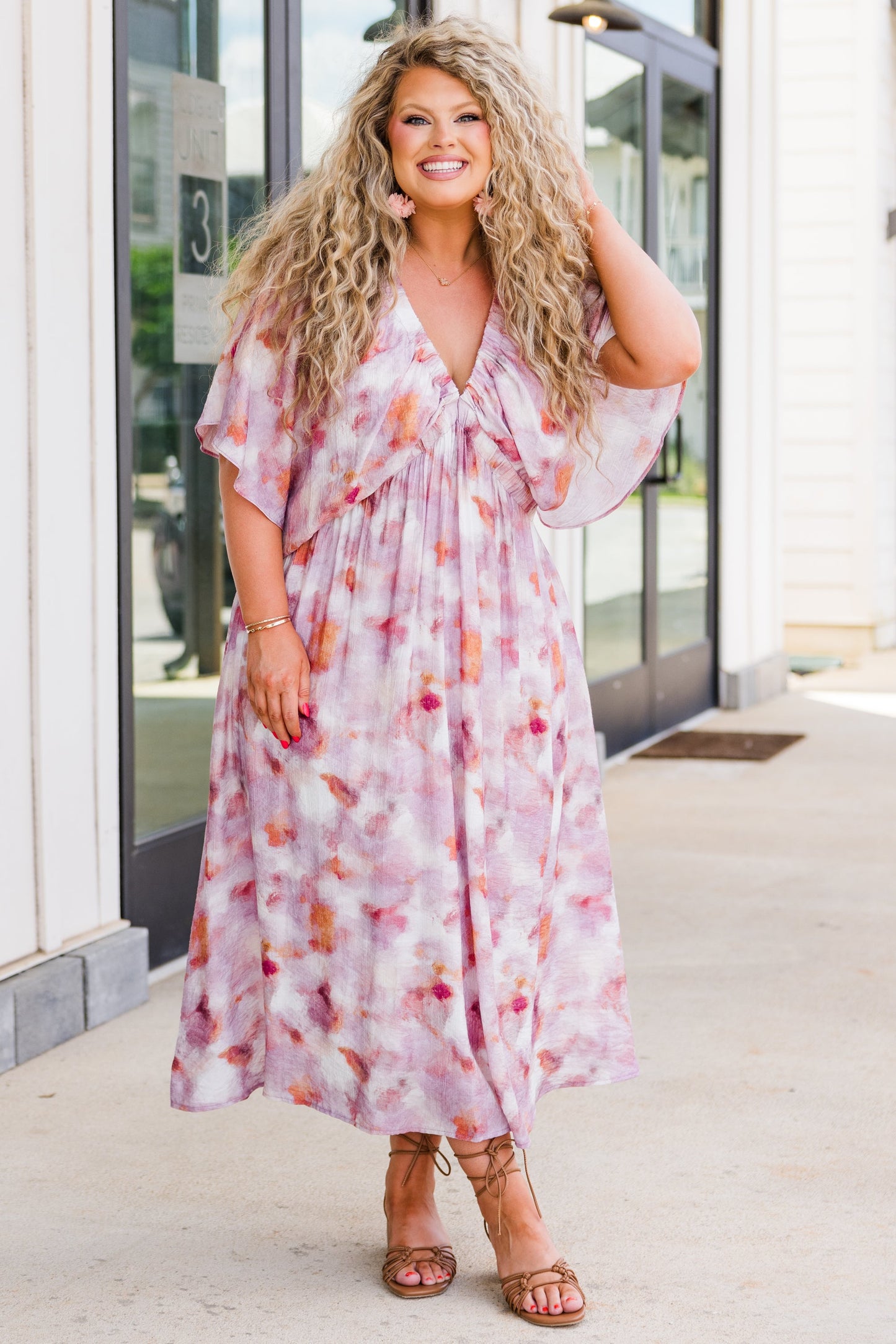 Vestido de Sueños Diurnos en Espiral, Rosa