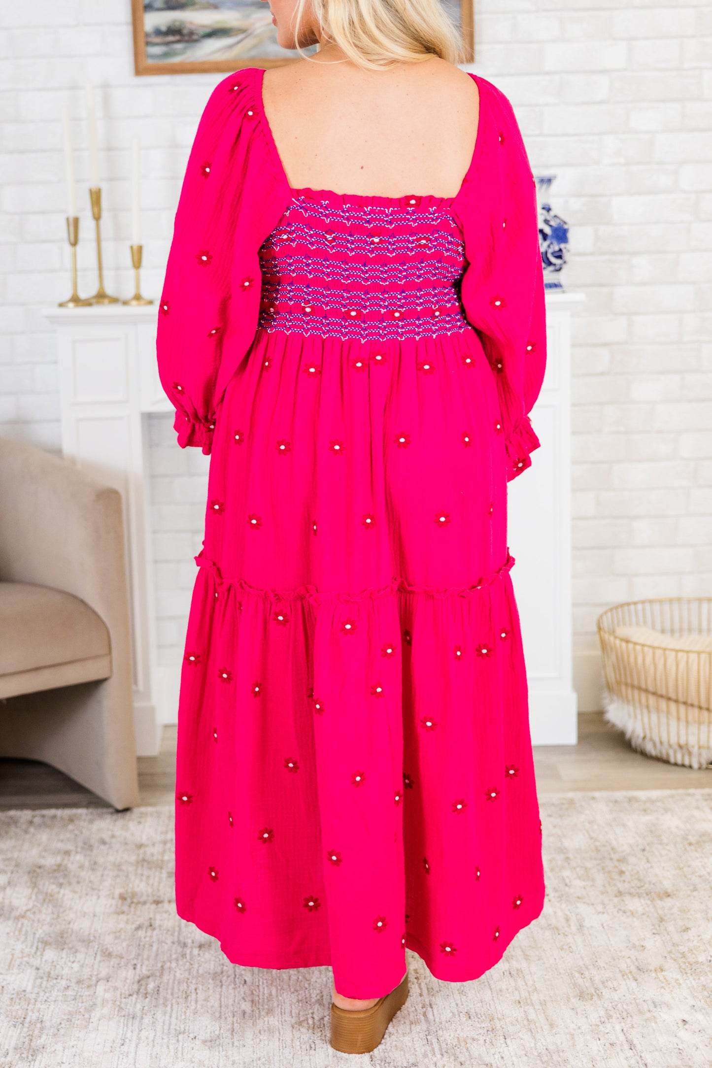 Vestido Maravilla de Flores Silvestres, Rosa